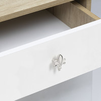 Ручка мебельная MILK кнопка, белый/серебро AKS  45289