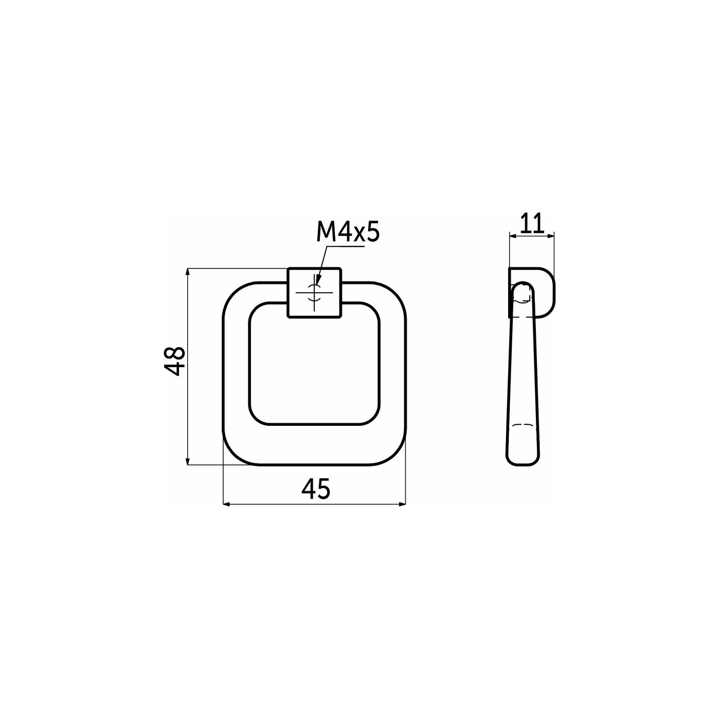 Ручка мебельная BUTTON, хром AKS  80613