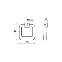 Ручка мебельная BUTTON, хром AKS  80613