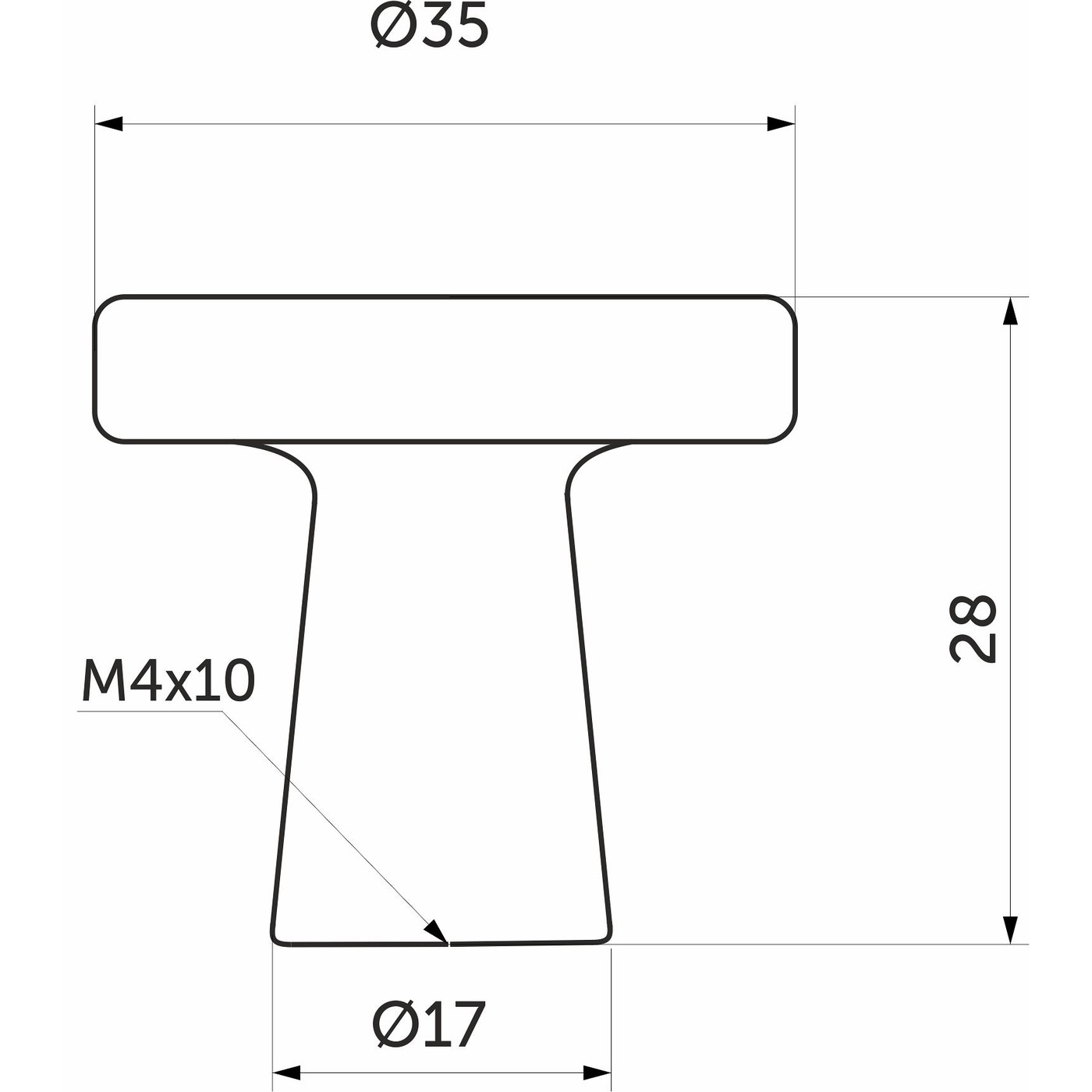 Ручка мебельная кнопка мет. SOLO хром  матовый AKS 62306
