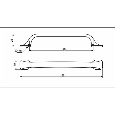Ручка мебельная EIVIND 128мм, черный AKS 59472