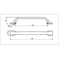Ручка мебельная EIVIND 128мм, черный AKS 59472