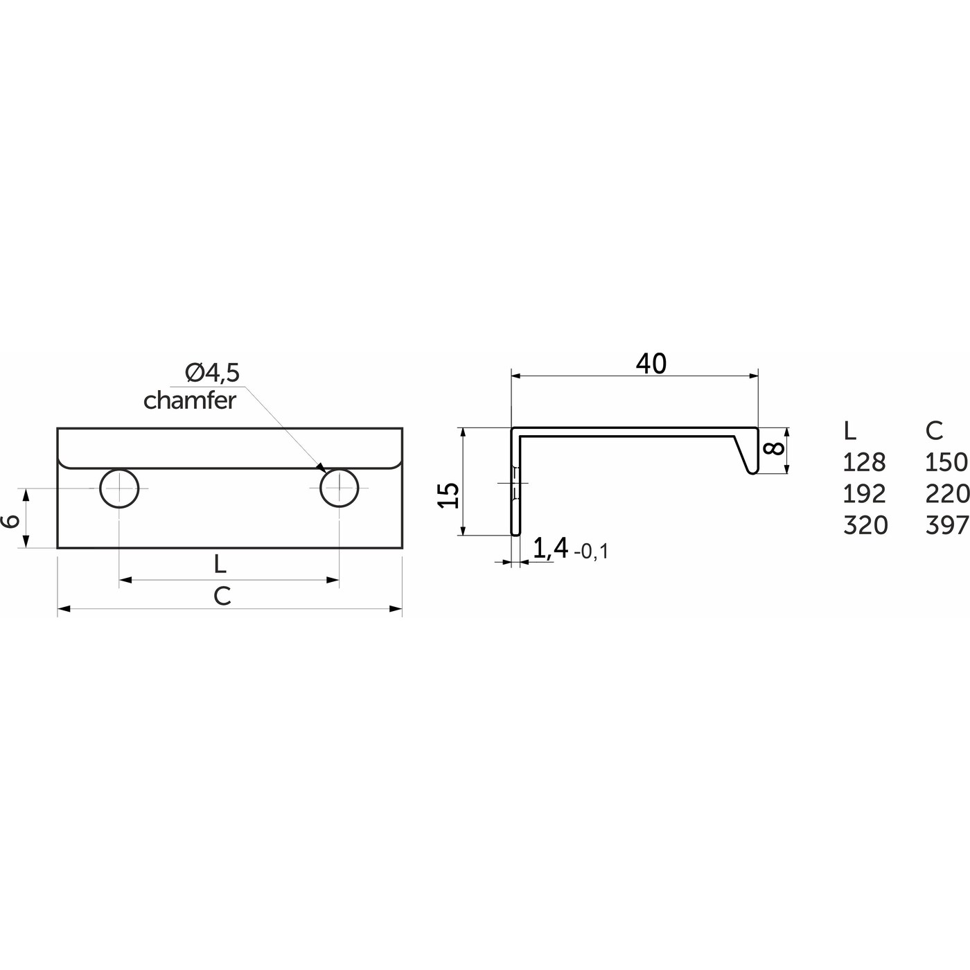 Ручка СА-1 320/397, матовый черный AKS 91775