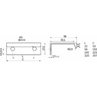 Ручка-профиль INSIDE 192мм хром матовый AKS 61692