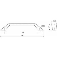 Ручка мебельная скоба мет. PRIZMA 128 сатиновый никель  AKS 61271