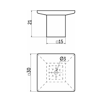 Ручка мебельная PK07/K7, хром  AKS 52270