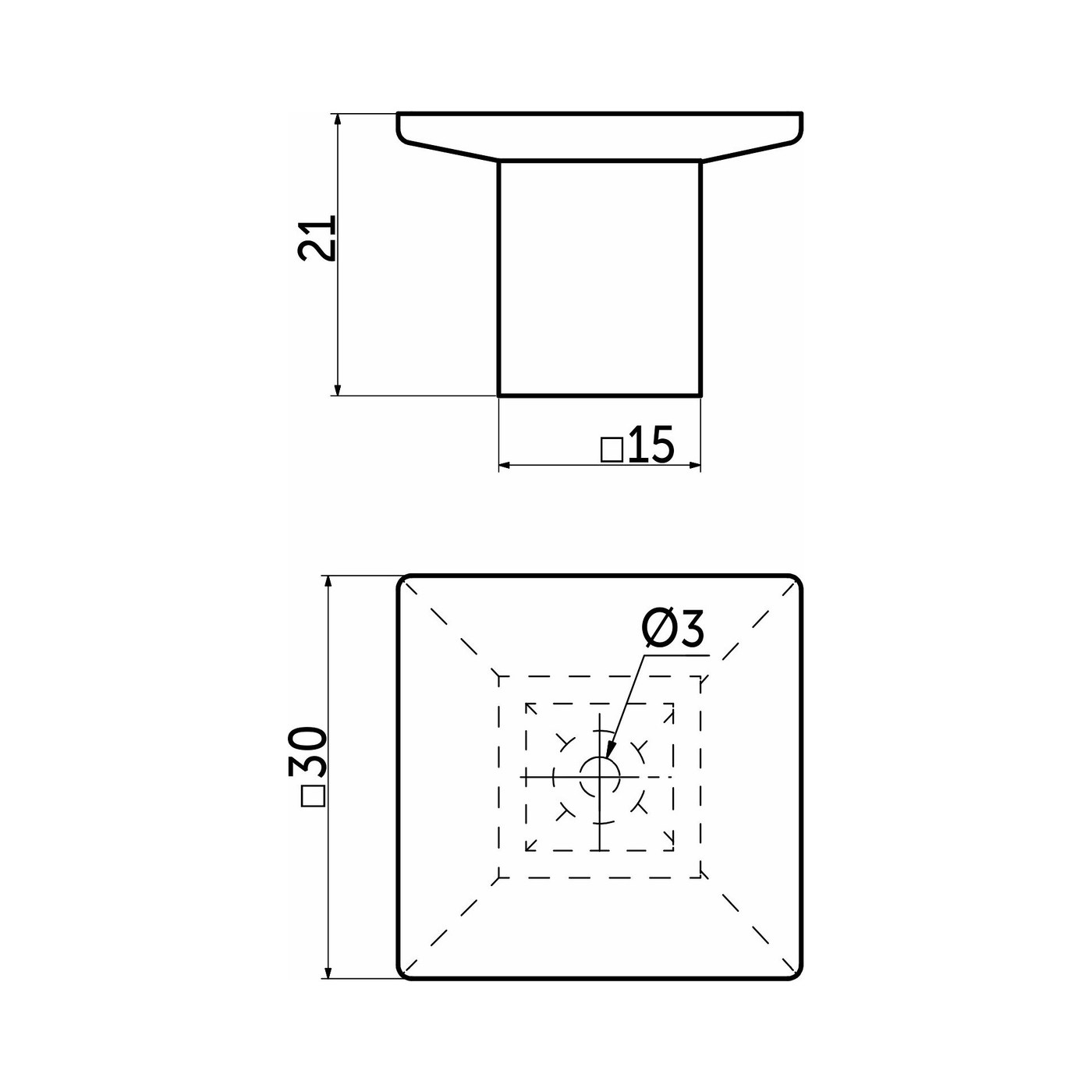 Ручка мебельная PK07/K7, хром  AKS 52270