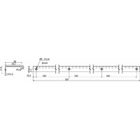 Ручка-профиль INSIDE 576/597мм брашированное золото AKS 73435