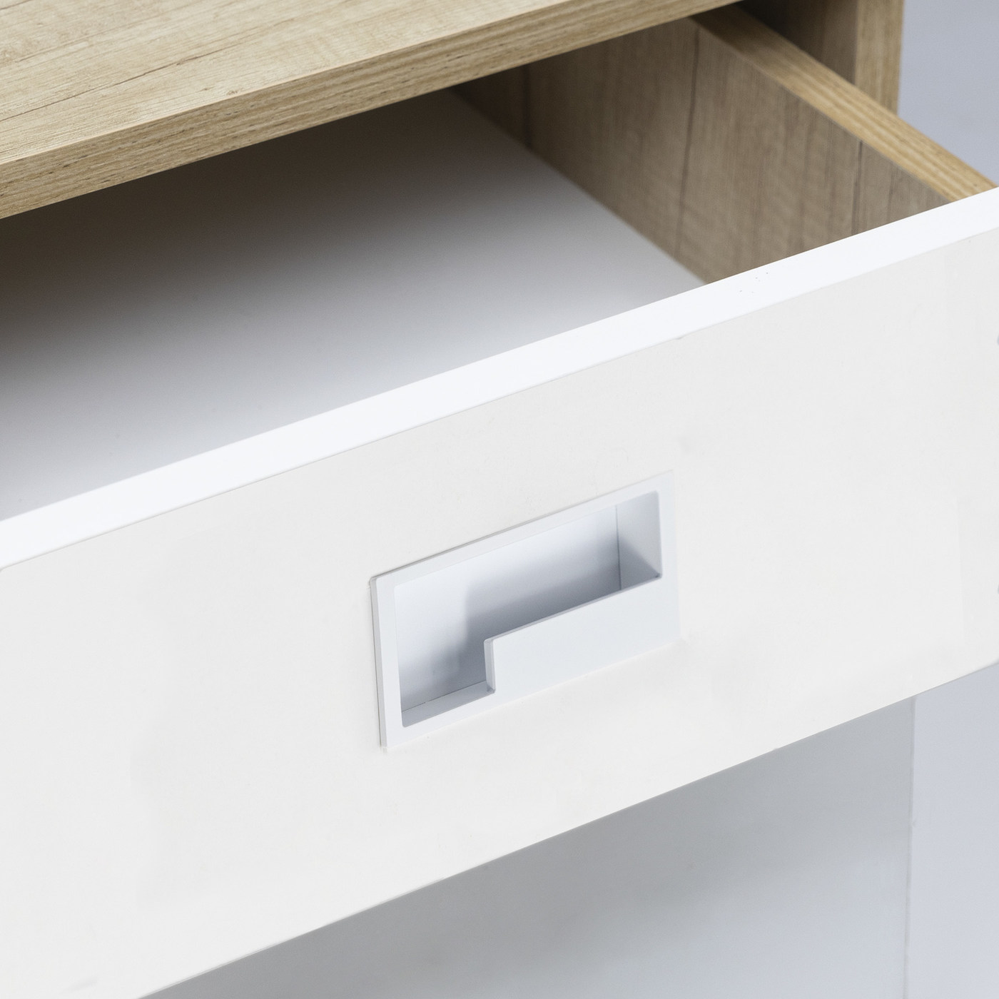 Ручка мебельная NOVA 128, матовый белый (левая часть)  AKS 71327