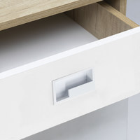 Ручка мебельная NOVA 128, матовый белый (левая часть)  AKS 71327