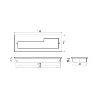 Ручка мебельная NOVA 128, матовый белый (правая часть)  AKS 72128
