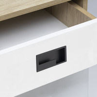 Ручка мебельная NOVA 128, матовый черный (левая часть)  AKS 71326