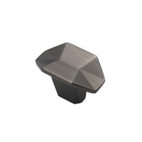 Ручка мебельная кнапка меб. PRIZMA брашированный темный никель  AKS 61273