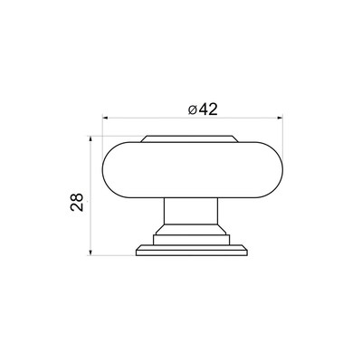 Ручка мебельная Patrex №20, белый/золото  AKS 11825