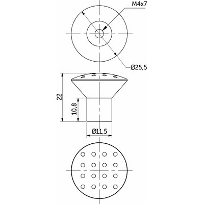 Ручка мебельная GG10-тип2, хром  AKS 75703