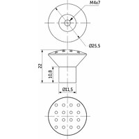 Ручка мебельная GG10-тип2, хром  AKS 75703