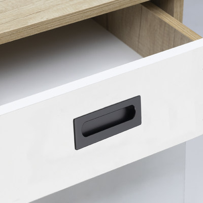 Ручка мебельная врезная ENTRO L-128 черный матовый AKS 61992