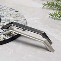 Ручка мебельная кнопка меб. PRIZMA сатиновый никель  AKS 61270