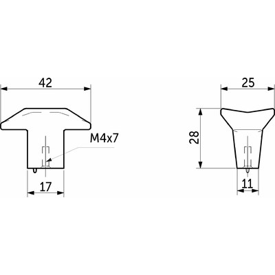 Ручка мебельная кнопка меб. PRIZMA сатиновый никель  AKS 61270