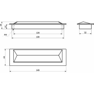 Ручка мебельная TIARA-128, брашированное золото  AKS 73758