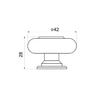 Ручка мебельная Patrex №20, коричневый/золото  AKS 11823