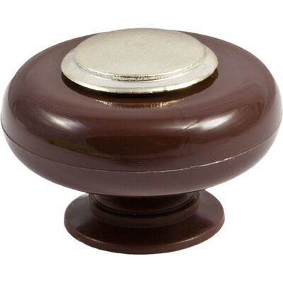 Ручка мебельная Patrex №20, коричневый/золото  AKS 11823