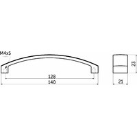 Ручка мебельная Rio-128 черный матовый AKS 63173