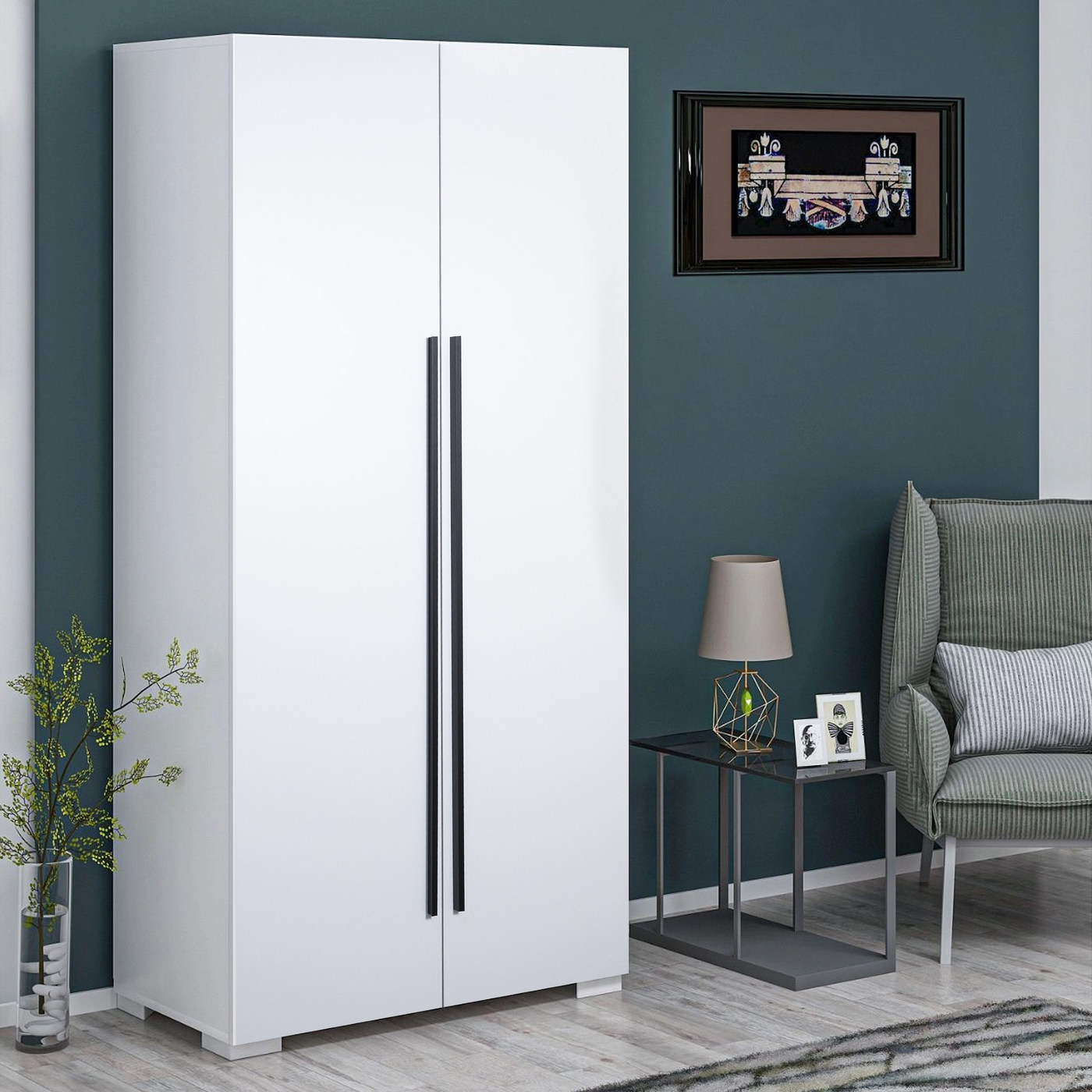 Ручка мебельная скоба алюм. PIANO 896/1000 черный матовый тип 2 AKS 104789