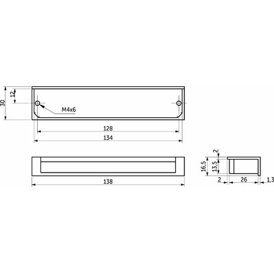 Ручка мебельная DN50-0128 черный матовый AKS 61745