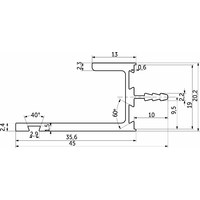 Ручка-профиль L-образная (4м) анодированный черный AKS 67698