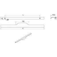 Ручка LINEA-320/397 черный матовый AKS 73884