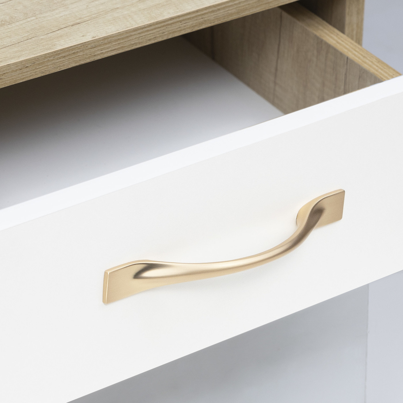 Ручка мебельная скоба мет. GRACE 128 брашированное золото AKS 62198