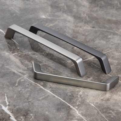 Ручка мебельная кнопка мет. TECHNO графит AKS 59107