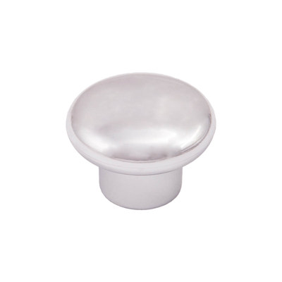 Ручка мебельная кнопка пластик PK01/K1 металлик AKS 52264