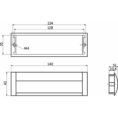 Ручка мебельная 326/128 черный матовый AKS 75133