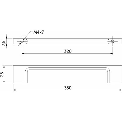 Ручка мебельная АК705-320 хром AKS 55396
