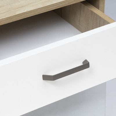 Ручка мебельная скоба мет. TECHNO 128 графит AKS 59108