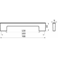 Ручка пластиковая PS36/С36-128/160 черный матовый AKS 87098