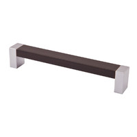 Ручка пластик PS18/C18-128 металлик+венге AKS 52201