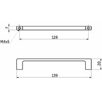 Ручка мебельная скоба мет. ARKADA-128 черный матовый AKS 81245