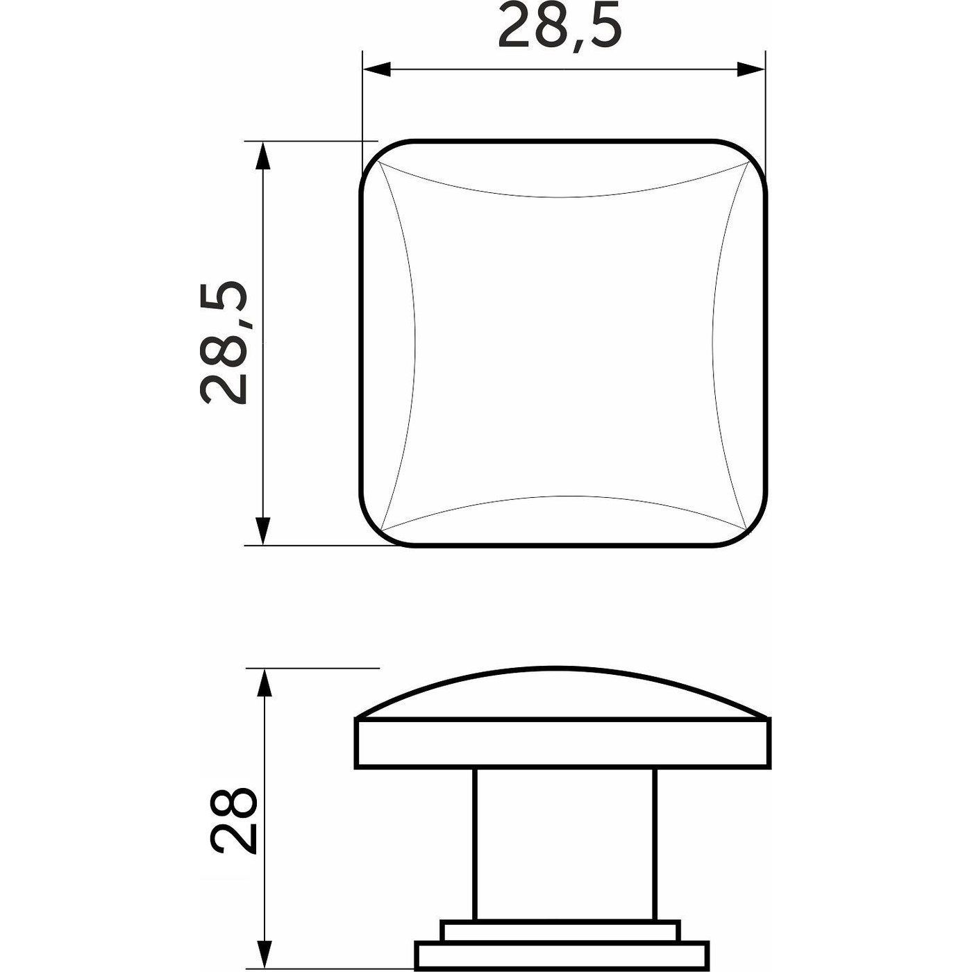 Ручка мебельная кнопка мет. KNOPA черный матовый AKS 80675