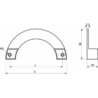 Ручка мебельная скоба мет. COSMO 96 черный матовый AKS 89363