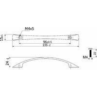 Ручка мебельная скоба мет. UN90 96 хром матовый GRIDLI 23487/45074
