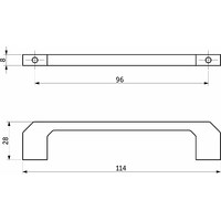 Ручка мебельная VULKAN-192 черный матовый AKS 92268