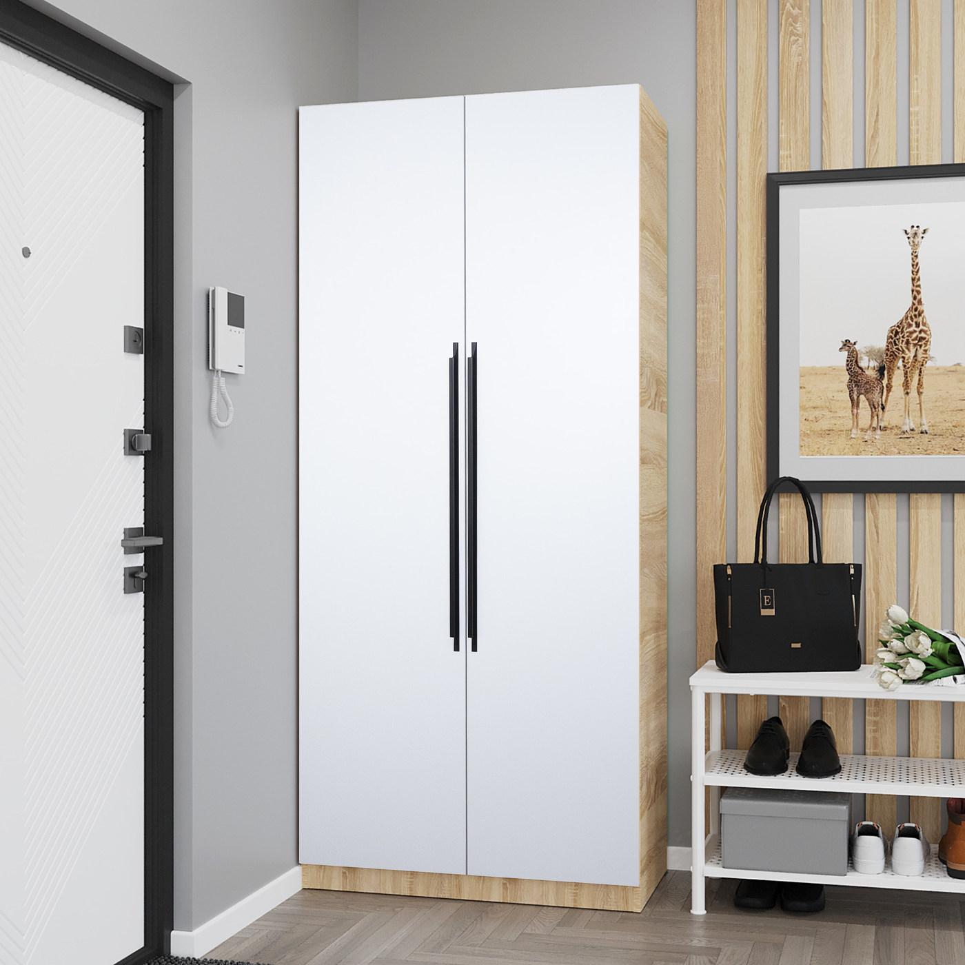 Ручка мебельная скоба алюм. STELLS 704/797 черный матовый AKS 89390