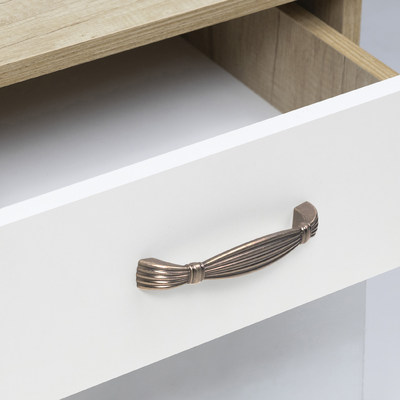 Ручка мебельная MAGIA-128, матовая античная латунь AKS 71321