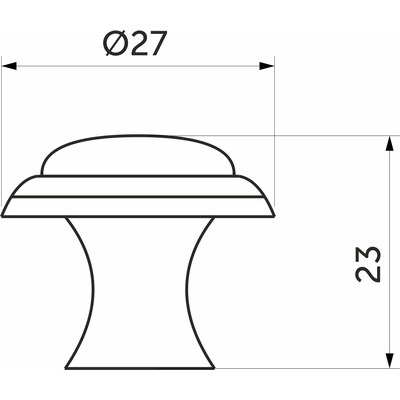 Ручка мебельная кнопка мет. UNO старое золото AKS 53549