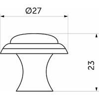 Ручка мебельная кнопка мет. UNO старое золото AKS 53549