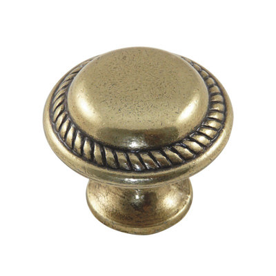 Ручка мебельная кнопка мет. UNO старое золото AKS 53549