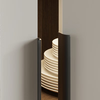 Ручка мебельная накладная MONBLAN 740/800 черный матовый AKS 92257